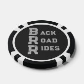 "Back Road Rides" Logo Grijze belettering Poker Chips (Enkel)