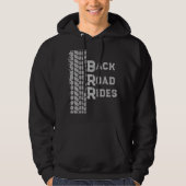 "Back Road Rides" Logo met modderige bandenbaan Hoodie (Voorkant)
