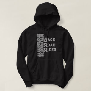 "Back Road Rides" Logo met modderige bandenbaan Hoodie