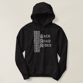 "Back Road Rides" Logo met modderige bandenbaan Hoodie