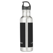 "Back Road Rides" Logo & Slogan Grijze belettering Waterfles (Achterkant)