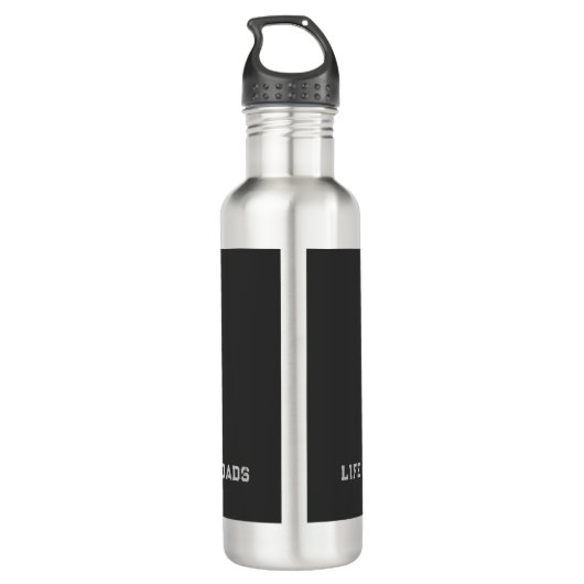 "Back Road Rides" Logo & Slogan Grijze belettering Waterfles (Achterkant)