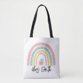 back School Rainbow Teacher Life Tote Bag (Voorkant)