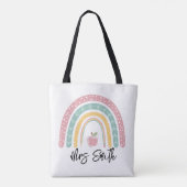back School Rainbow Teacher Life Tote Bag (Achterkant)