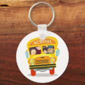 BACK SCHOOL SCHOOLBUS BUS STUDENTEN TRANSPORTATIE SLEUTELHANGER (Voorkant)