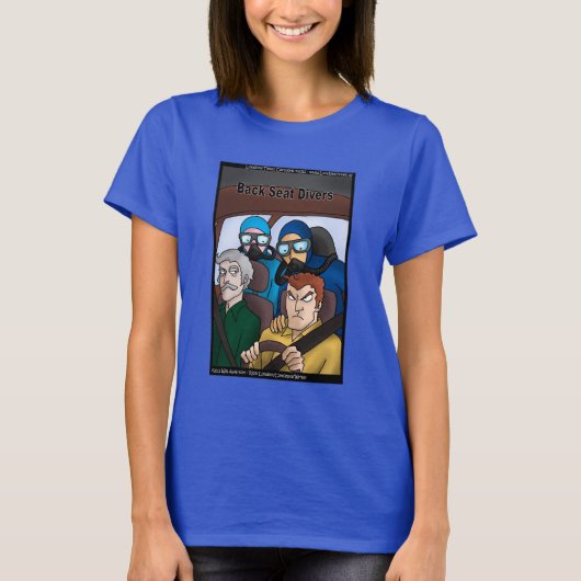 Back Seat Divers Funny Rick London Funny Scuba T-shirt (Voorkant)