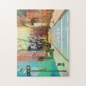 Back Street America Impressionist Pop Art Legpuzzel (Verticaal)