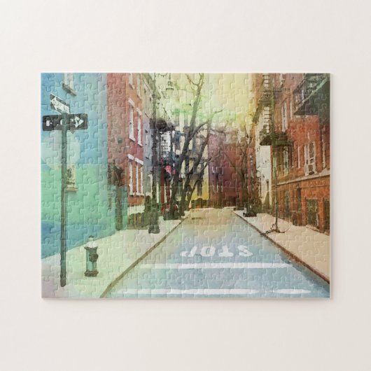 Back Street America Impressionistische Pop Art Legpuzzel (Horizontaal)