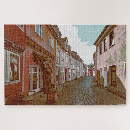 Back Street Germany Digital Impressionist Pop Art Legpuzzel (Horizontaal)