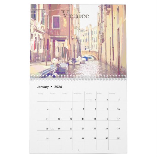 Back Streets van de Wereld Fijnkunst Kalender (Jan 2026)