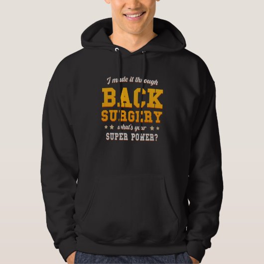 Back Surgery Recovery Get Well Soon  Injury Spine  Hoodie (Voorkant)