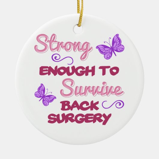 Back Surgery Sterk Keramisch Ornament (Voorkant)