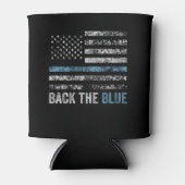 Back the Blue American Diabetes Patriotic Flag Blikjeskoeler (Voorkant)