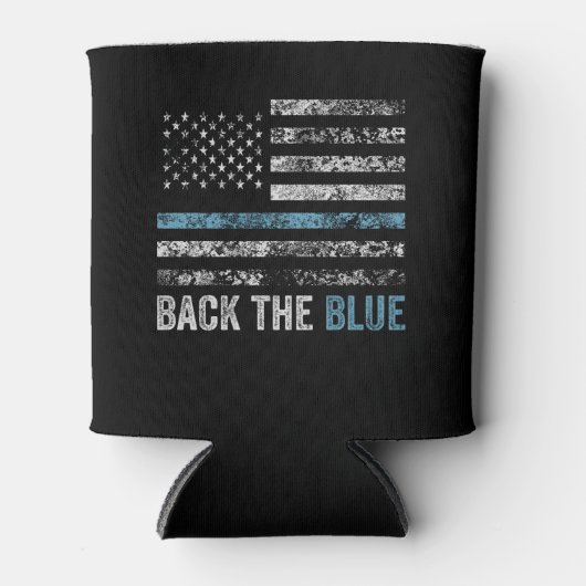 Back the Blue American Diabetes Patriotic Flag Blikjeskoeler (Voorkant)