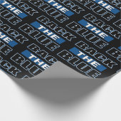 Back the Blue - Ondersteun de politie Cadeaupapier (Hoek)
