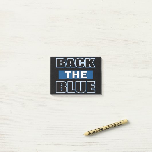 Back-the-Blue- Post-it® Notes (Op bureau)