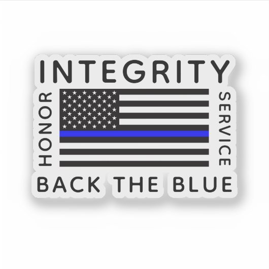 Back the Blue Sticker (Voorkant)