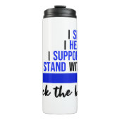 Back the Blue Thermische Tumbler Thermosbeker (Voorkant)