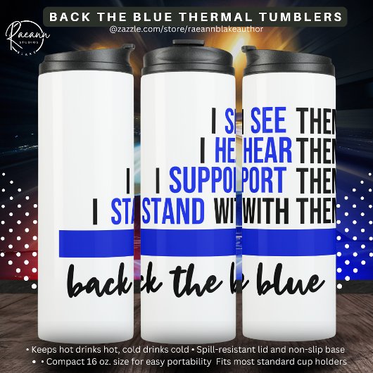 Back the Blue Thermische Tumbler Thermosbeker