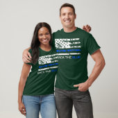 Back the Blue Thin Blue Line American Flag T-shirt (Unisex)