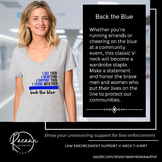 Back the Blue Wet voor Handhaving T-Shirt