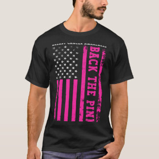 Back The Pink Amerikaanse Vlag Borstkanker T-shirt
