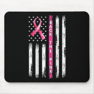 Back The Pink Ribbon American Flag Breast Cancer A Muismat