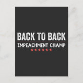 Back to Back Impeachment Champ Feestdagenkaart (Voorkant)