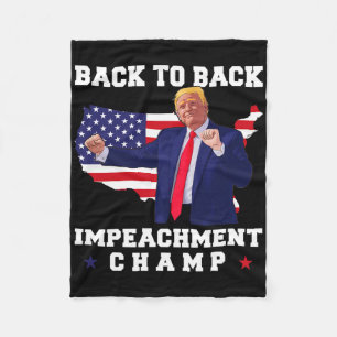 Back To Back Impeachment Kampioen Trump Dans Grapp Fleece Deken