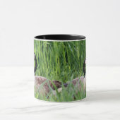 Back-to-back-Mok van ganzen Mok (Midden)