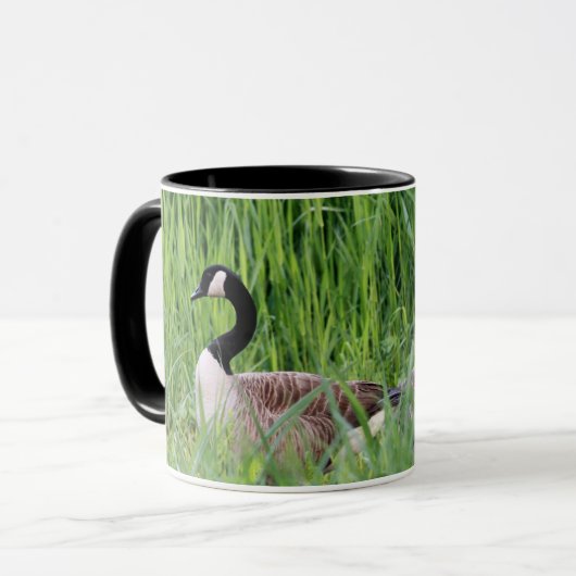 Back-to-back-Mok van ganzen Mok (Voorkant links)