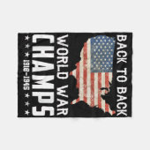 Back to Back Onverslagen World War Champs - 4e van Fleece Deken (Voorkant (Horizontaal))