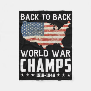 Back to Back Onverslagen World War Champs - 4e van Fleece Deken