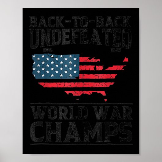 Back to Back Onverslagen World War Champs - 4e van Poster (Voorkant)