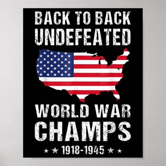 Back to Back Onverslagen World War Champs American Poster (Voorkant)