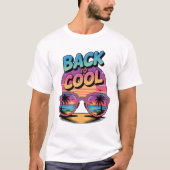 Back to Cool Retro Sunset Design – 80’s Inspired  T-shirt (Voorkant)