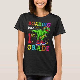 Back To School 1st Grade Dinosaur Rex Kids Boys Gi T-shirt