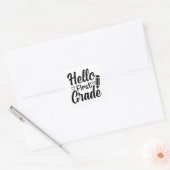 Back To School 1st Grade, Hello First Grade Vierkante Sticker (Envelop)