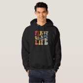 Back to School 1st Grade Life Groovy Teacher Kids Hoodie (Voorkant volledig)