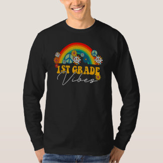 Back To School 1st Grade Vibes Rainbow First Day T T-shirt