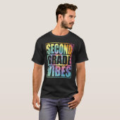 Back To School 2nd Grade Vibes Second Grade Teache T-shirt (Voorkant volledig)