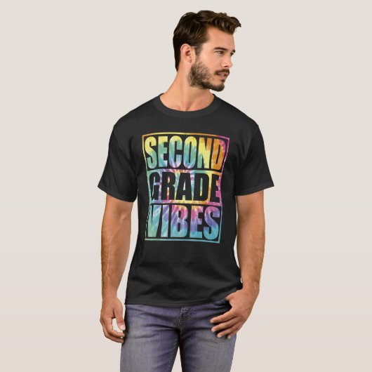 Back To School 2nd Grade Vibes Second Grade Teache T-shirt (Voorkant volledig)