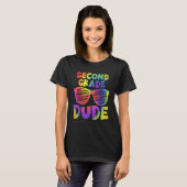 Back To School 2nd Second Grade Dude Tie Dye Sungl T-shirt (Voorkant volledig)