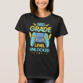 Back To School 3rd Grade Level Unlocked Video Game T-shirt (Voorkant)
