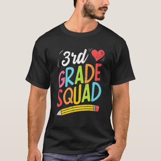 Back To School 3rd Grade Squad Third Grade Teacher T-shirt (Voorkant)