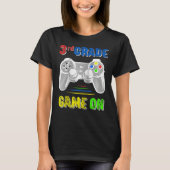 Back to School 3rd Third Grade Gamer Video Game K T-shirt (Voorkant)