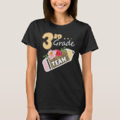 Back To School 3rd Third Grade Team Pencil Leopard T-shirt (Voorkant)