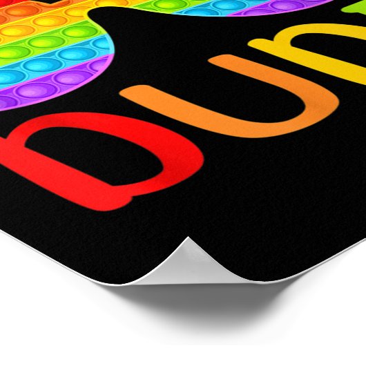 Back To School 4th Grade Dude Sungles Pop It Fidge Poster (Hoek)