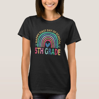 Back To School 5th Grade Happy First Day Of School T-shirt