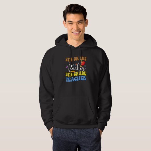 Back To School 5th Grade Teacher Fifth Grade Teach Hoodie (Voorkant volledig)